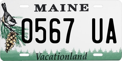 ME license plate 0567UA