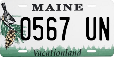 ME license plate 0567UN