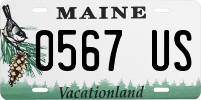 ME license plate 0567US