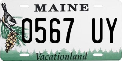 ME license plate 0567UY