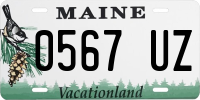 ME license plate 0567UZ