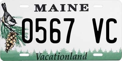 ME license plate 0567VC
