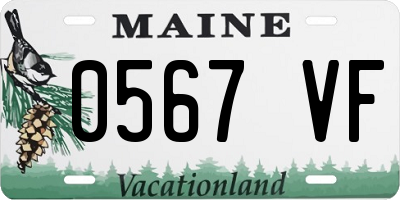 ME license plate 0567VF