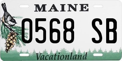 ME license plate 0568SB