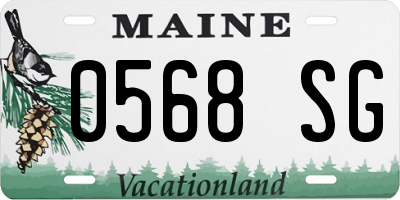 ME license plate 0568SG