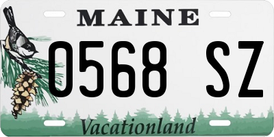 ME license plate 0568SZ