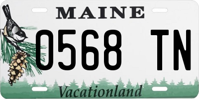 ME license plate 0568TN