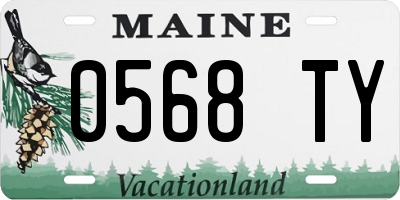 ME license plate 0568TY