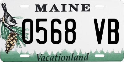ME license plate 0568VB