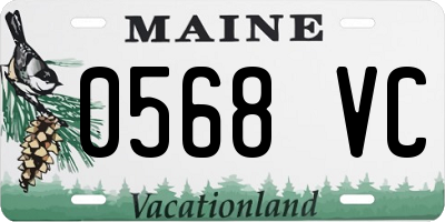 ME license plate 0568VC