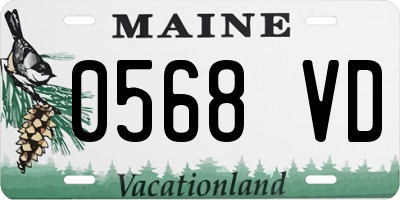 ME license plate 0568VD