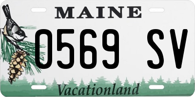 ME license plate 0569SV