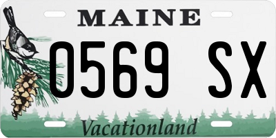 ME license plate 0569SX
