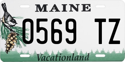 ME license plate 0569TZ