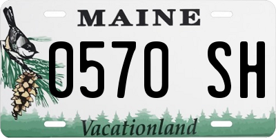 ME license plate 0570SH