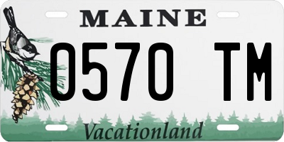 ME license plate 0570TM