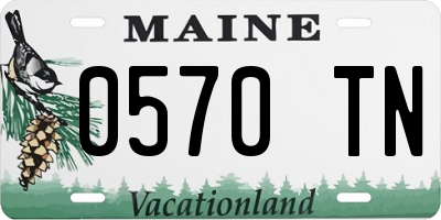 ME license plate 0570TN