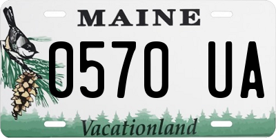 ME license plate 0570UA