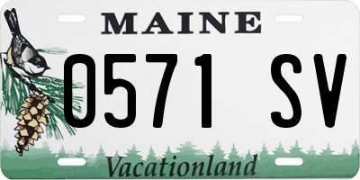 ME license plate 0571SV
