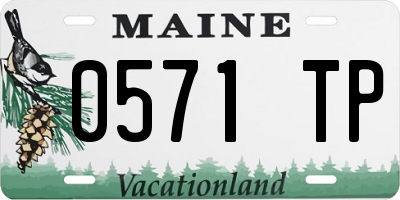 ME license plate 0571TP