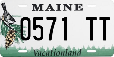 ME license plate 0571TT