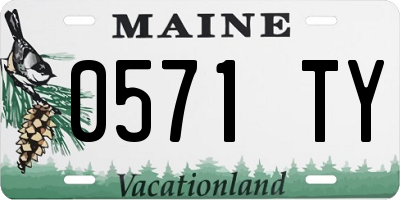 ME license plate 0571TY