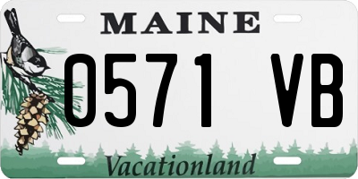 ME license plate 0571VB