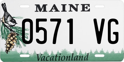 ME license plate 0571VG