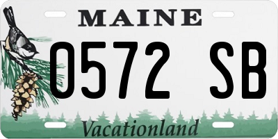 ME license plate 0572SB