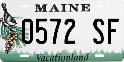 ME license plate 0572SF