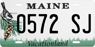 ME license plate 0572SJ