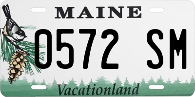 ME license plate 0572SM