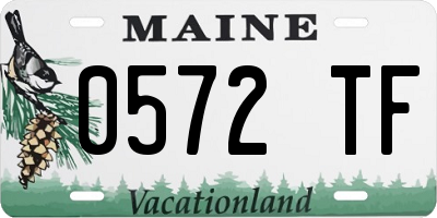 ME license plate 0572TF