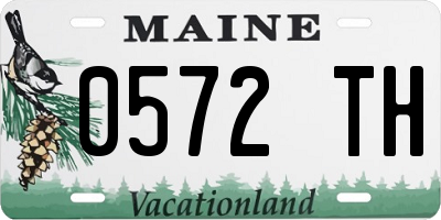 ME license plate 0572TH