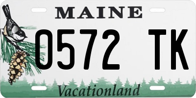 ME license plate 0572TK