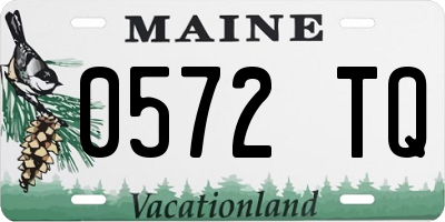 ME license plate 0572TQ
