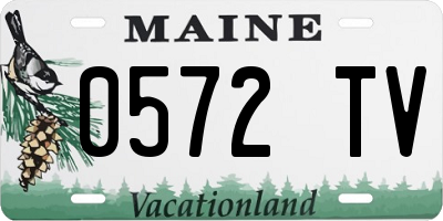 ME license plate 0572TV