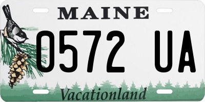 ME license plate 0572UA