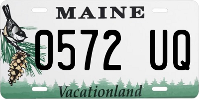 ME license plate 0572UQ