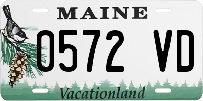ME license plate 0572VD