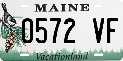 ME license plate 0572VF