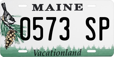 ME license plate 0573SP