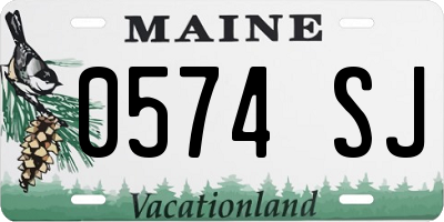 ME license plate 0574SJ
