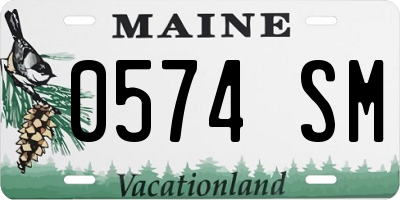 ME license plate 0574SM