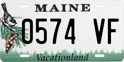 ME license plate 0574VF