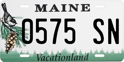 ME license plate 0575SN