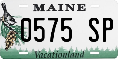 ME license plate 0575SP