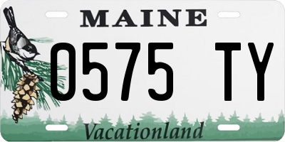 ME license plate 0575TY