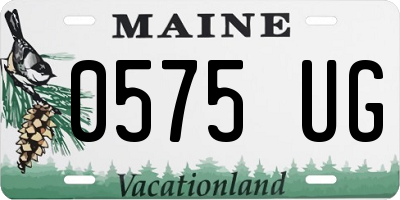 ME license plate 0575UG