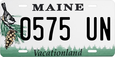 ME license plate 0575UN